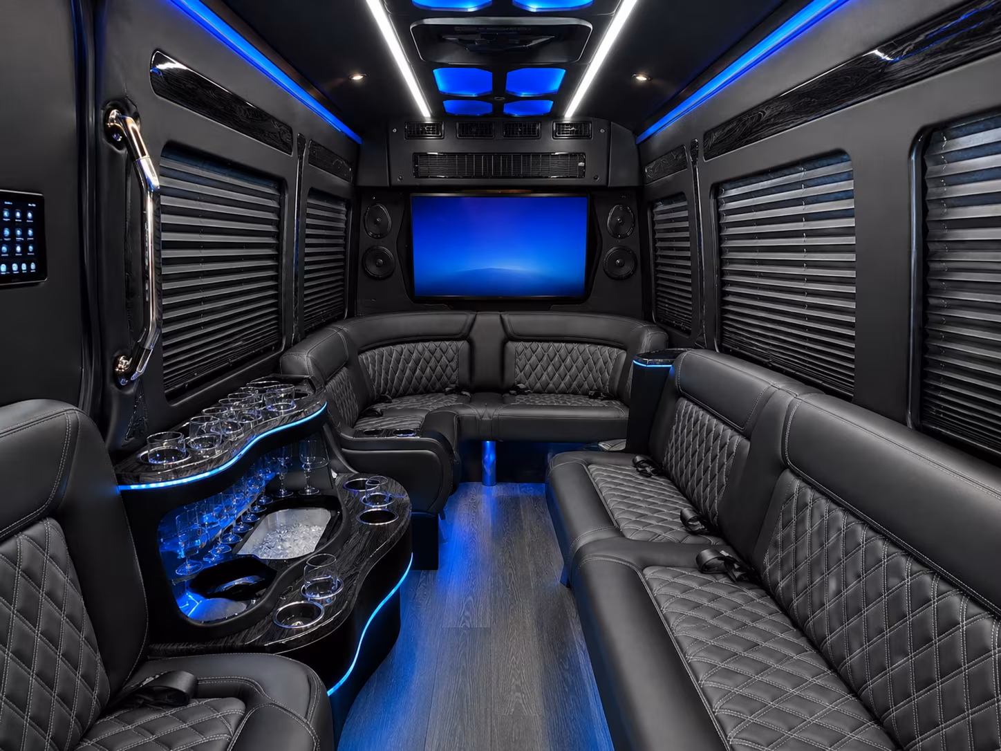 Durham School Event Transportation party bus exterior