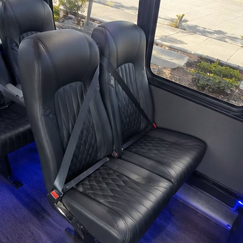 Durham School Event Transportation party bus interior